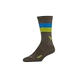 Drymax Hyper Thin Running Crew Walmsley Socks - Gray/Green/Blue Stripe DR1260
