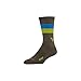 Drymax Hyper Thin Running Crew Walmsley Socks - Gray/Green/Blue Stripe DR1260
