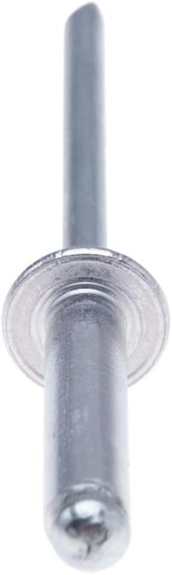 4mm x 18mm Alloyl Blind Rivets, 50 Pack – Rivets for Metal, Blind Rivet, Dome Head Rivet, Aluminium Body and Steel mandre Pop Rivets for Car Body, Metal Fastening, Leather, – Push Rivets