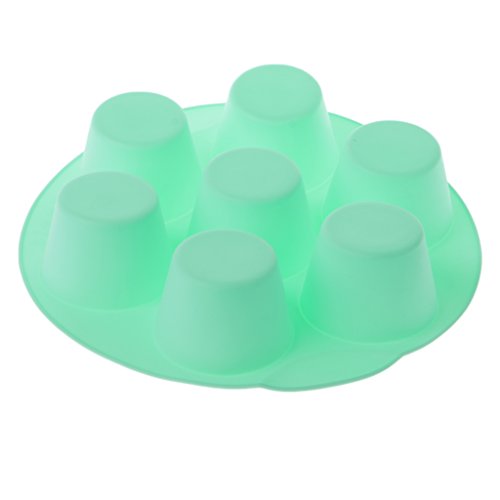 Sixsons 7-Cup Round Silicone Cupcake Cake Mold Baking Chocolate Jelly Muffin Pan Mould