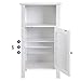 VASAGLE Bathroom Floor Storage Cabinet with Single Door Adjustable Shelf White UBBC45WT