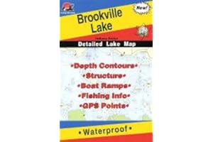FISHING HOT SPOTS Brookville Lake Fishing Map (Indiana Fishing Map Series, L191)