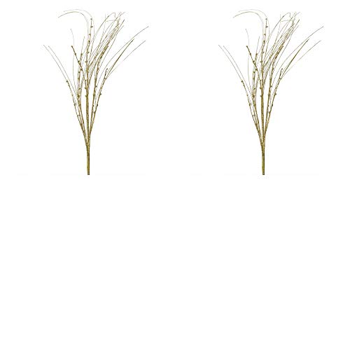 Factory Direct Craft Mint Green Glitter Grass Sprays | 2 Sprays | For Indoor Decor