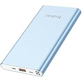 Yoobao A1 10000mAh Ultra Slim Power Bank Portable Charger External Battery Pack Powerbank (Micro &amp; Lightning Dual Input) for iPhone X, iPhone 8 Plus / 8, iPhone 7 6s 6 Plus iPad and More - Blue