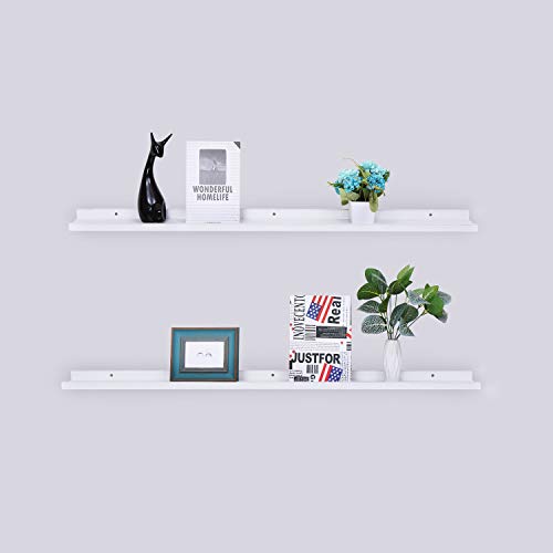 image for love furniture Set of 2 Picture Ledge Floating Frame Shelves Wall Shel