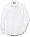 Amazon Brand - Buttoned Down Men's Slim-Fit Spread Collar Solid Pinpoint Dress Shirt, Supima Cotton Non-Iron