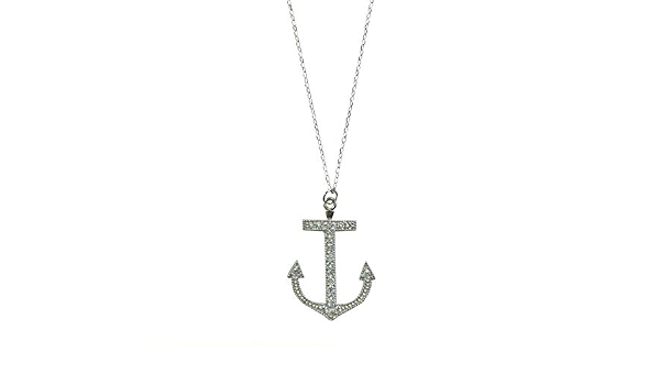Sterling Silver Anchor Necklace 
