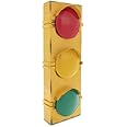 Light Up Traffic Light Lamp Decor for Wall Mount - Battery-Powered Kids Stop Light Lamp with Blinking Red, Yellow & Green Lights - Hanging 23.5" Traffic Signs Wall Decor for Bedroom, Classroom, Garage