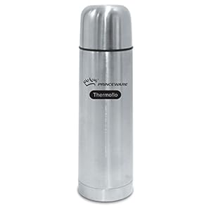 Princeware Stainless Steel Elsa Bullet Flask, Silver, 1 Liters