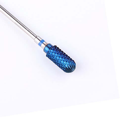 MZCMSL 3/32" Safety Nail Drill Bits Blue Nano Coating Carbide Bit Medium Grit Nail Art Tools