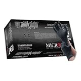 Microflex MK296XL-10PK - Midknight Black Nitrile Gloves, X-Large - Case Of 10 Boxes, 100 Per Box