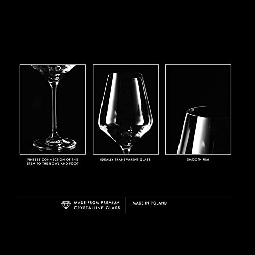 KROSNO Red Wine Glasses Set of 6 16.6 oz AvantGarde Collection Crystal Glass Perfect