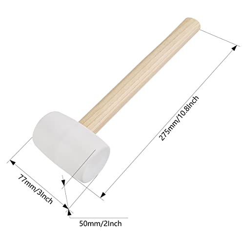 WEDO Rubber Mallet Hammer With Wooden Handle, 24oz, Deadhead Rubber - View #5