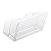 Hamosky Business Card Case Holder, 2 Tier Clear Business Card Holder Display, Plastic Business Card Stand Business Card Organizer for Office(1 Pack)