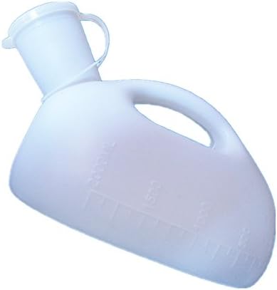 sxbest 1 Pack Portable 2000ML Child Male Travel Pee Urinal Potty Bottle Drainage Container Truckers Bed Bedding Plastic Toilet (white)