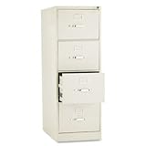 HON 4-Drawer Filing Cabinet - 310 Series Full-Suspension Legal File Cabinet, 26-1/2-Inch, Putty (H314C)