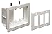 Arlington TVBU507-1 TV Box Recessed Outlet Wall Plate Kit, 3-Gang, White, 1-Pack primary