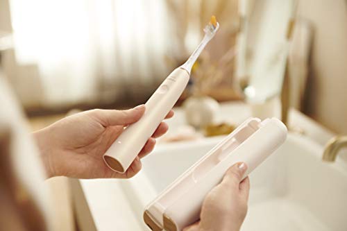 Philips Sonicare DiamondClean 9900 Prestige Electric Toothbrush - with SenseIQ Technology and Advanced AI App, 5 Brushing Modes, 3 Intensity Levels, Charging Travel Case, Champagne, HX9990/11