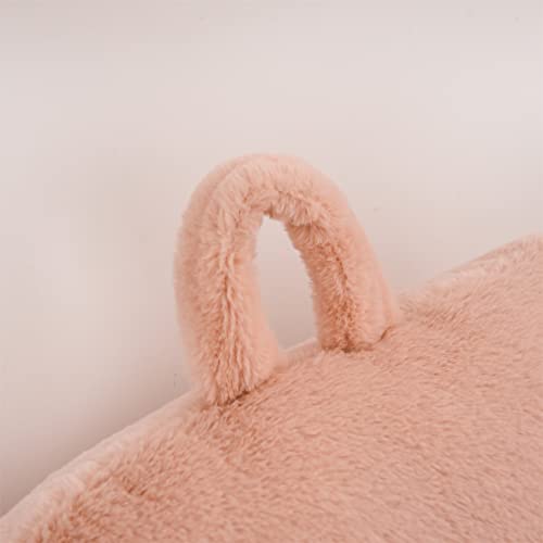 Aimuan Reading Pillow Bed Rest Pillow with Arms Rabbit Fur Back Pillow