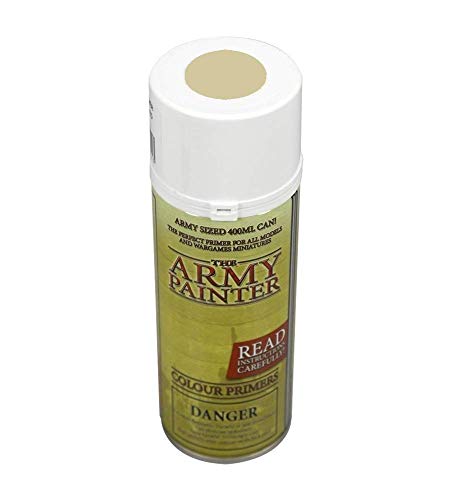 The Army Painter Color Primer, Skeleton Bone, 400 ml, 13.5 oz - Acrylic Spray Undercoat for Miniature Painting