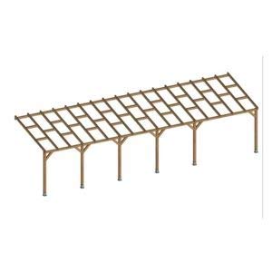 Chalet-Jardin Toit Couv'Terrasse Bois 3X10,4 - sans Toit
