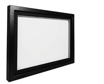 Vivarti truebox 3D Shadow Display Bilderrahmen A2 42 x 59,4 cm – Schwarz Rahmen, schwarzes Passepartout, Weiß Rückwand