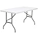 Flash Furniture 30''W x 60''L Granite White Plastic Folding Table , Gray/White - primary