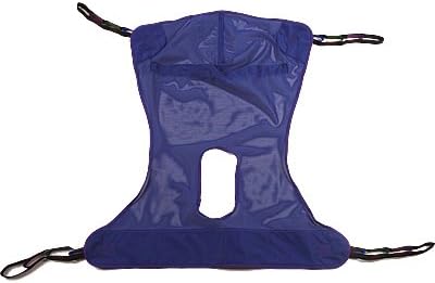 Mesh Full Body Sling with Commode Opening Tested for Comfort &amp; Security in Homecare &amp; Long Term Care by Top Shelf (XL 60" Lenght 44" Width)