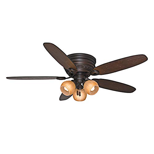 Casablanca Fan 54 inch Low Profile Brushed Cocoa Indoor Ceiling Fan w/Light Kit (Certified Refurbished) (Brushed Cocoa)