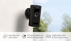 Ring Stick Up Cam Pro, Battery | Two-Way Talk with
