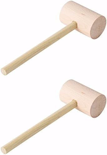 Wooden Lobster Crab Shellfish Cracking Mallet Tool 7" Sets of 2