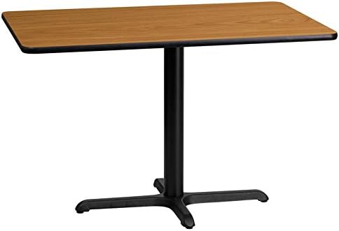 Dyersburg 24" x 42'' Rectangular Natural Laminate Table Top w/30"H X-Base