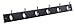 BirdRock Home Oval Hook Coat and Hat Rack | 6 Hooks | Wall Mount | Black Finish | Satin Nickel Hooks