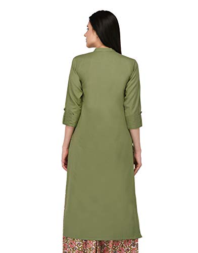 Pistaa's Women's Cotton Regular Kurta 3 Pistaa's Women's Cotton Regular Kurta - Image 4