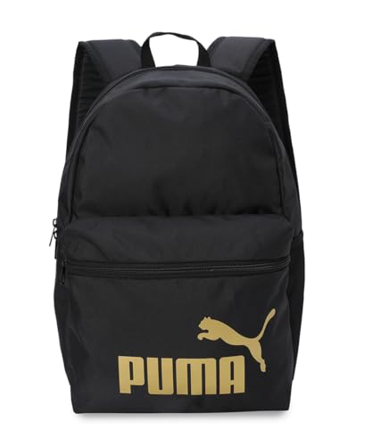 PUMA PHASE Backpack, Sacs à dos classiques Unisexe, PUMA Black-Gold-No.1 Logo, OSFA - 091164