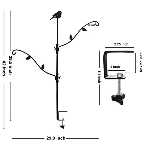 Deck Bird Feeder Pole Bird Feeder Porch MultiHook Bird Feeder Hooks for Deck Kit with Two