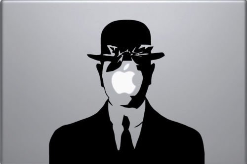 Laptop Vinyl Sticker Rene Magritte Son of Man sticker macbook decal art apple