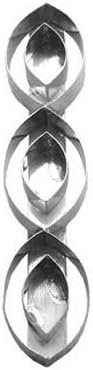 3-in-a-Row Plain Double Oval Quilting Marker, Outer Oval: 5 1/16" x 1 1/16", Inner Oval: 1" x 9/16"