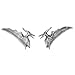 CM 925 Sterling Silver Pterodactyl Dinosaur Earrings Studs Tiny Mini Stainless Steel Posts Backs