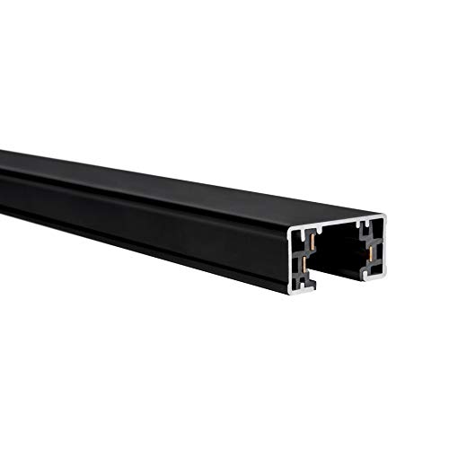 Hyperikon 4 Foot Lighting Section, Single Circuit, H Track Rail, 3-Wire, Black, 4 Pack