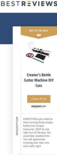 Creator's Glass Bottle Cutter Machine Kit - Pro Quality - Easy to Learn, Fun to Use - Includes Carbide Head, Ruler, Ball Bearing Rollers, Safety Glasses - Craft Beer/Liquor/Wine Bottles - Made in USA