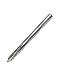 enpointtm Premium resistente de carburo de punta forma de cono metal grabado Bit con ranuras de 2 flute striaght vástago 3,175 1 8" punta de 0,1 mm. 60 ° CNC marcado v bit cónicas para aluminio de acero latón madera MDF