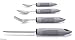 Adaptive Utensils (4-Piece Kitchen Set) Non-Weighted, Non Slip Wide Handles for Hand Tremors, Arthritis, Parkinson’s Disease or Elderly use | Cutlery Silverware - Knife, Fork, Spoons (Gray - 1 Set)