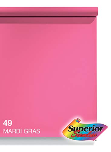 Superior Seamless Photography Background Paper, 49 Mardi Gras (53 inches Wide x 36 feet Long)