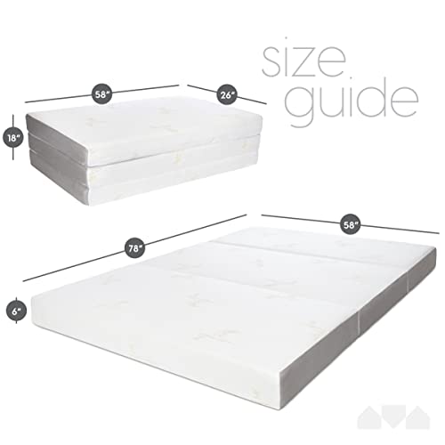 Milliard TriFolding Memory Foam Foldable Memory Foam Mattress with Washable Cover, Queen Size