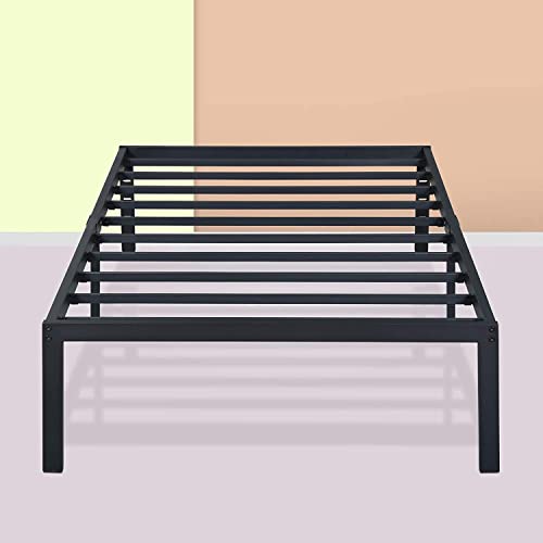 PrimaSleep 18 Inch Heavy Duty Steel Slat NonSlip Bed Frame, Twin, Metal, Black Pricepulse