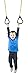 Squirrel Products Trapeze Gym Rings with Chains - Plastic Coated Chains - Swingset Replacements & Additions - Children Ages 3 Years & Older