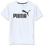 PUMA Big Boys' No.1 Logo Tee, PUMA White, 8 (Small)