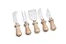 High Carbon Chrome Stainless Steel 5 Piece Cheese Knives Set with Acacia Wood Handles, Complete Serving Set to Cut, Spread and Slice All Types of Cheese Platters by FromagePRO, Gift Box Included