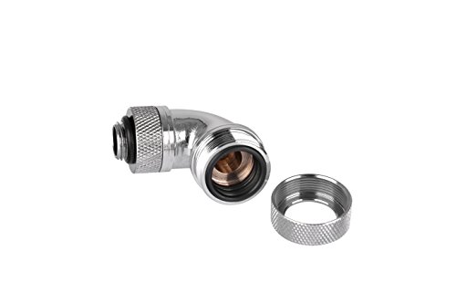 Thermaltake Pacific DIY LCS Chrome G1/4 PETG 16mm (5/8") OD Tube 90 Degree Compression Fitting Cooling CL-W097-CA00SL-A